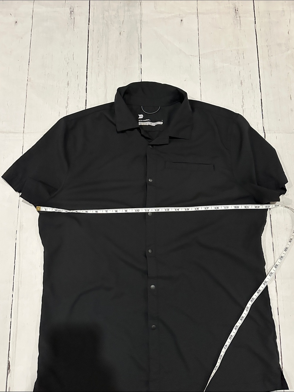 all in motion Black Short-Sleeve Casual Button-Down Shirt size large - Picture 9 of 10